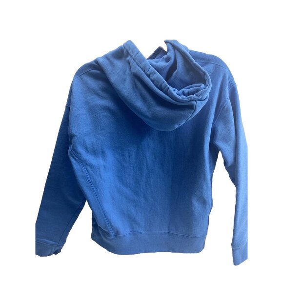 Champion Blue Pullover Hoodie Drawstring Sweatshirt Size Medium Pre-Owned Great - Picture 4 of 12